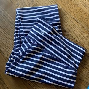Athleta Blue/White Striped Leggings